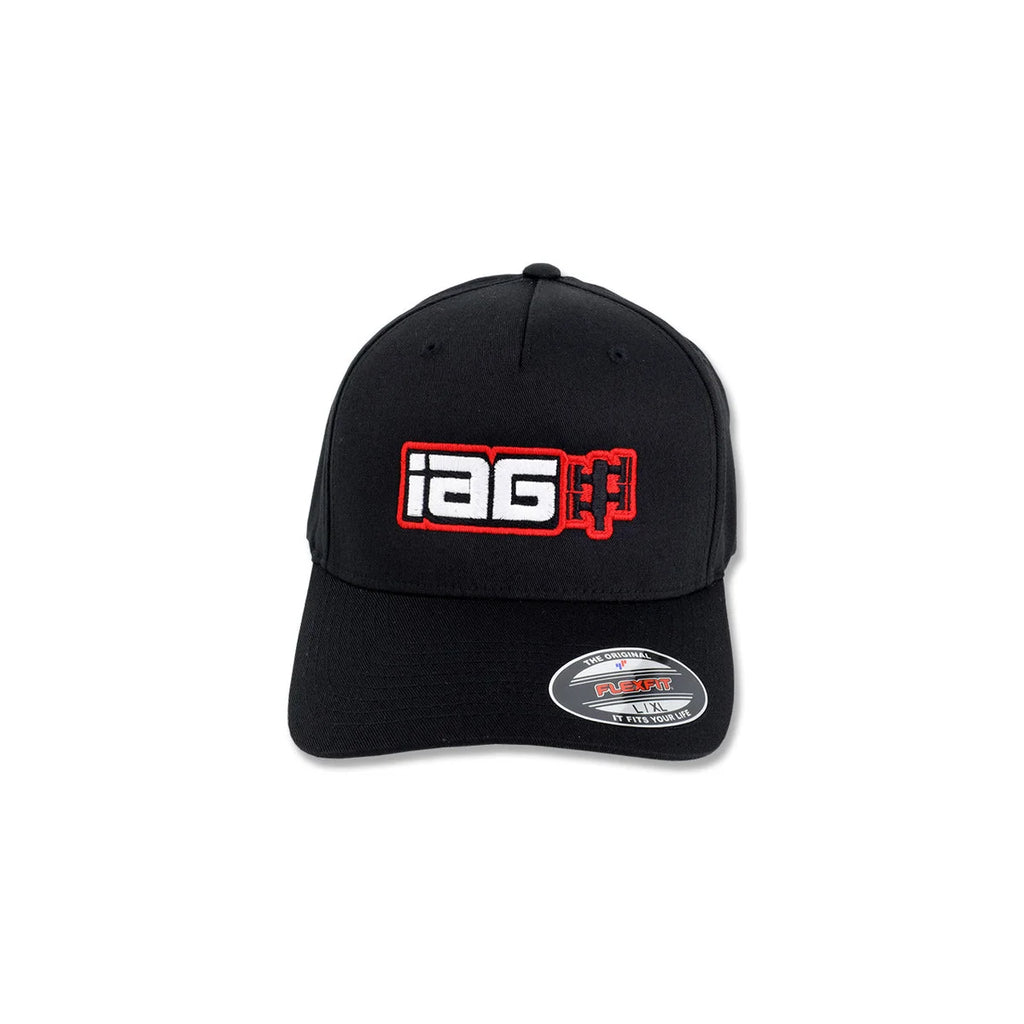 IAG Performance IAG Boxer Logo Embroidered Flexfit Cap - Black - Size L/XL. IAG-APP-2065LXL - Side View