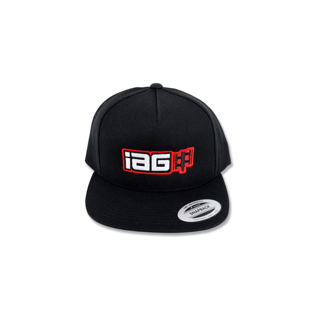 IAG Performance IAG Boxer Logo Embroidered Snapback Cap - Black. IAG-APP-2066 - Side View