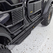 Load image into Gallery viewer, IAG Performance IAG Full Length EZ-Step Add-on for 2021+ Bronco 4 Door - Stainless Logo IAG-BDY-F2226SS - Installation View