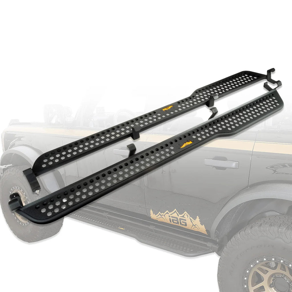 IAG Performance IAG Full Length EZ-Step Add-on for 2021+ Ford Bronco 4 Door - Orange Logo IAG-BDY-F2226OR - Main Product View