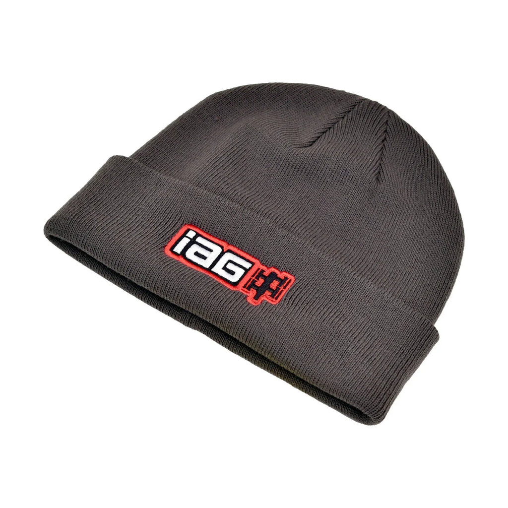 IAG Performance IAG Gray Watch Cap Beanie with Embroidered IAG Boxer Logo. IAG-APP-2086GY - Back View