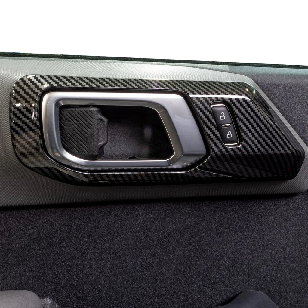 IAG Performance IAG I-Line 2pc Interior Door Handle Cover Gloss Carbon for 2021+ Bronco 2 Door IAG-ACC-F3088 - Main Produc...