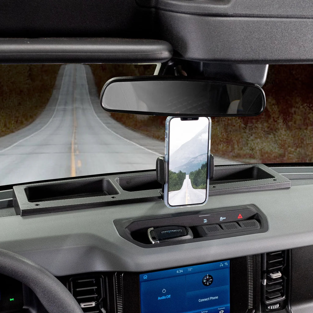 IAG Performance IAG I-Line Dash Organizer with Phone Holder for 2021+ Ford Bronco IAG-ACC-F3032 - Main Product View