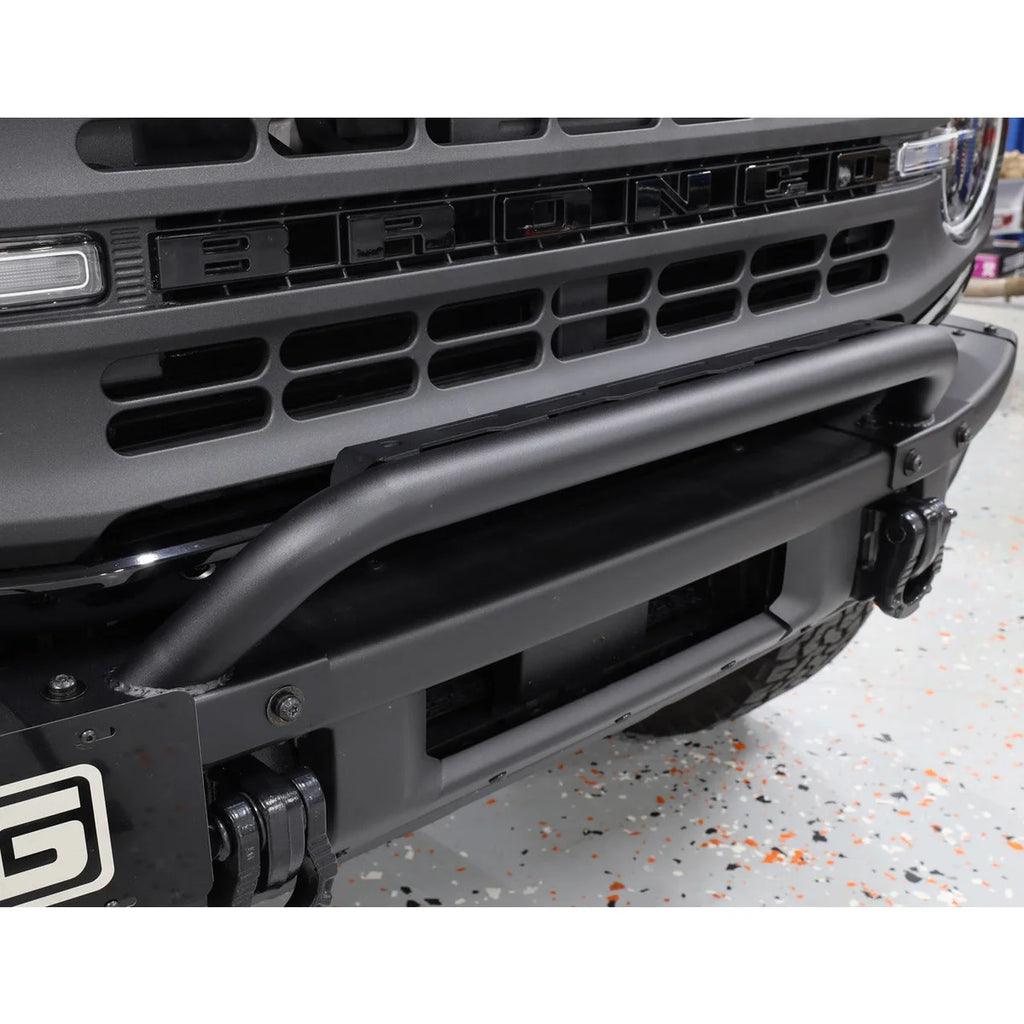 IAG Performance IAG I-Line Mini Bull Bar with Light Mount for 2021+ Ford Bronco w/Modular Bumper IAG-BDY-F3004 - Side View