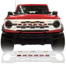 Load image into Gallery viewer, IAG Performance IAG I-Line Para-Hex Style Front Grille Gloss White w/ Lights 2021+ Ford Bronco IAG-BDY-F3117 - Main Produc...