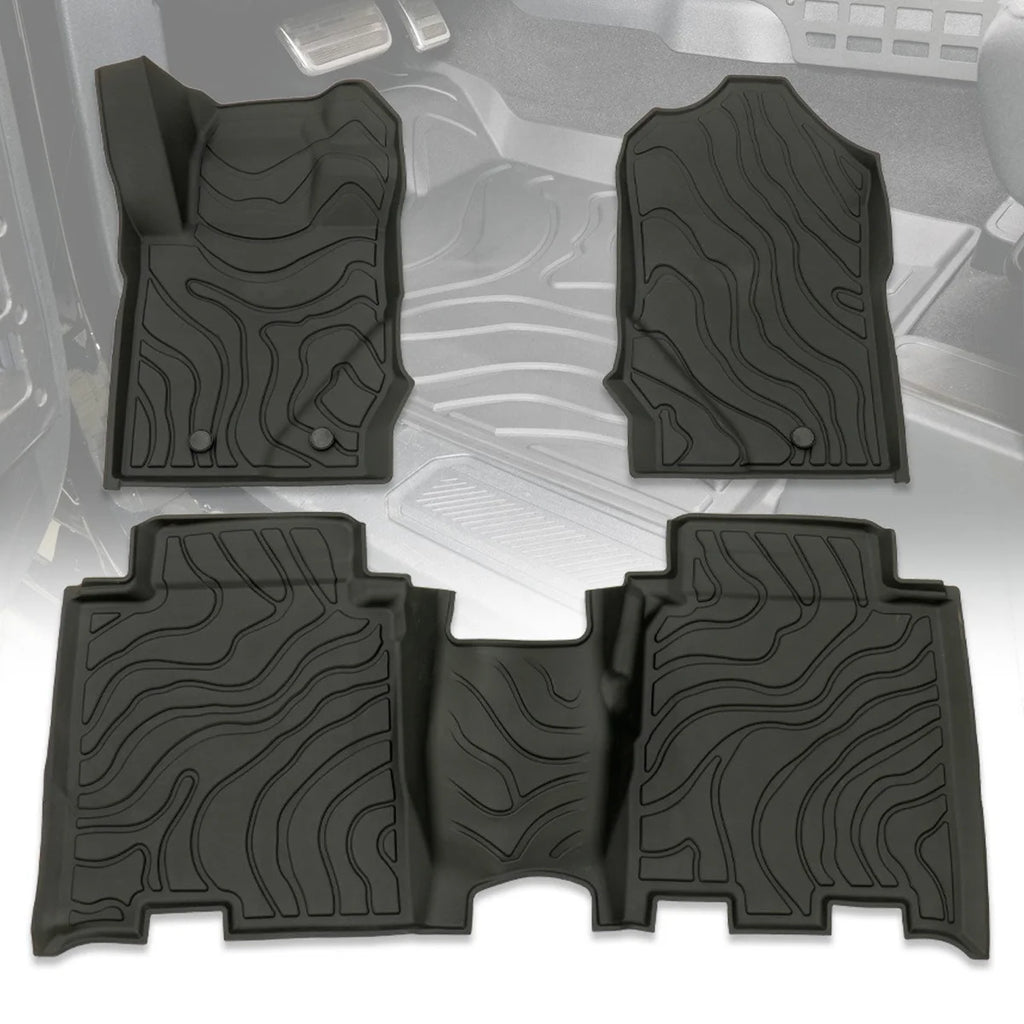 IAG Performance IAG I-Line TPE Terrain Pattern Molded Floor Mats for 2021+ Ford Bronco Four Door IAG-ACC-F3185 - Main Prod...