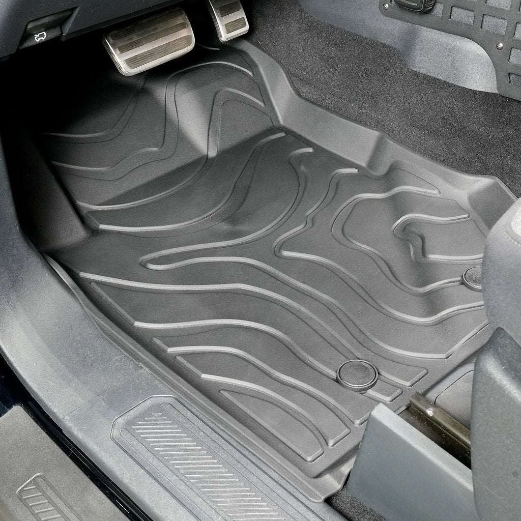 IAG Performance IAG I-Line TPE Terrain Pattern Molded Floor Mats for 2021+ Ford Bronco Four Door IAG-ACC-F3185 - Back View