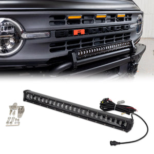 IAG Performance IAG I-Line White LED Light for Mini Bull Bar 2021+ Ford Bronco IAG-BDY-F3091 - Main Product View