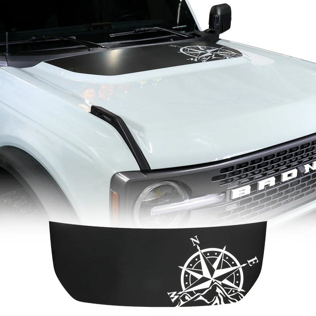 IAG Performance IAG Off-Road Front Hood Graphic - Compass Design for 2021+ Ford Bronco IAG-BDY-F2084 - Main Product View
