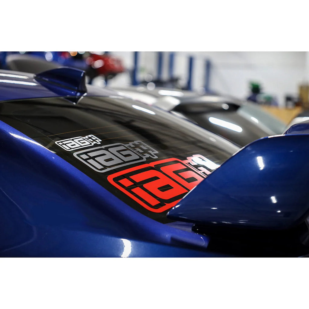 IAG Performance IAG Performance 6" Matte Black Die Cut Sticker - Sold Individually. IAG-AWS-1200MBK - Side View