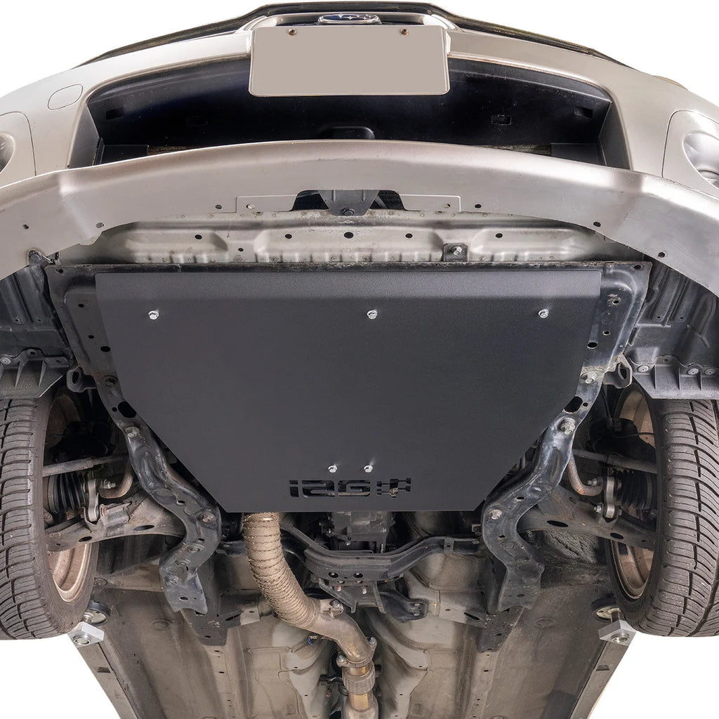 IAG Performance IAG Rally X Skid Plate for 2002-07 Impreza WRX / STI. IAG-BDY-1100BK - Installation View