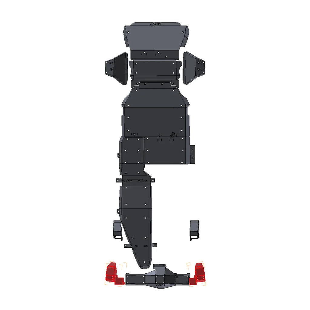 IAG Performance IAG Rock Armor Rear Shock Trailing Arm Skid Plate for 2021+ Ford Bronco IAG-BDY-F2306 - Additional View 12