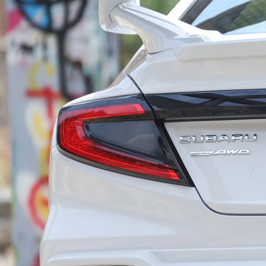 IAG Performance IAG RockBlocker Smoked Tail Light Overlay Film Kit for 2022 Subaru WRX. IAG-BDY-2019 - Installation View