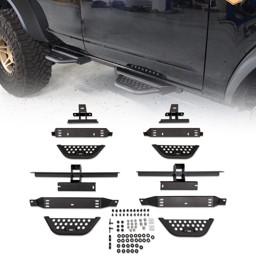 IAG Performance IAG Small Side Steps 4pc for 2021+ Ford Bronco Four Door IAG-BDY-F3125 - Main Product View