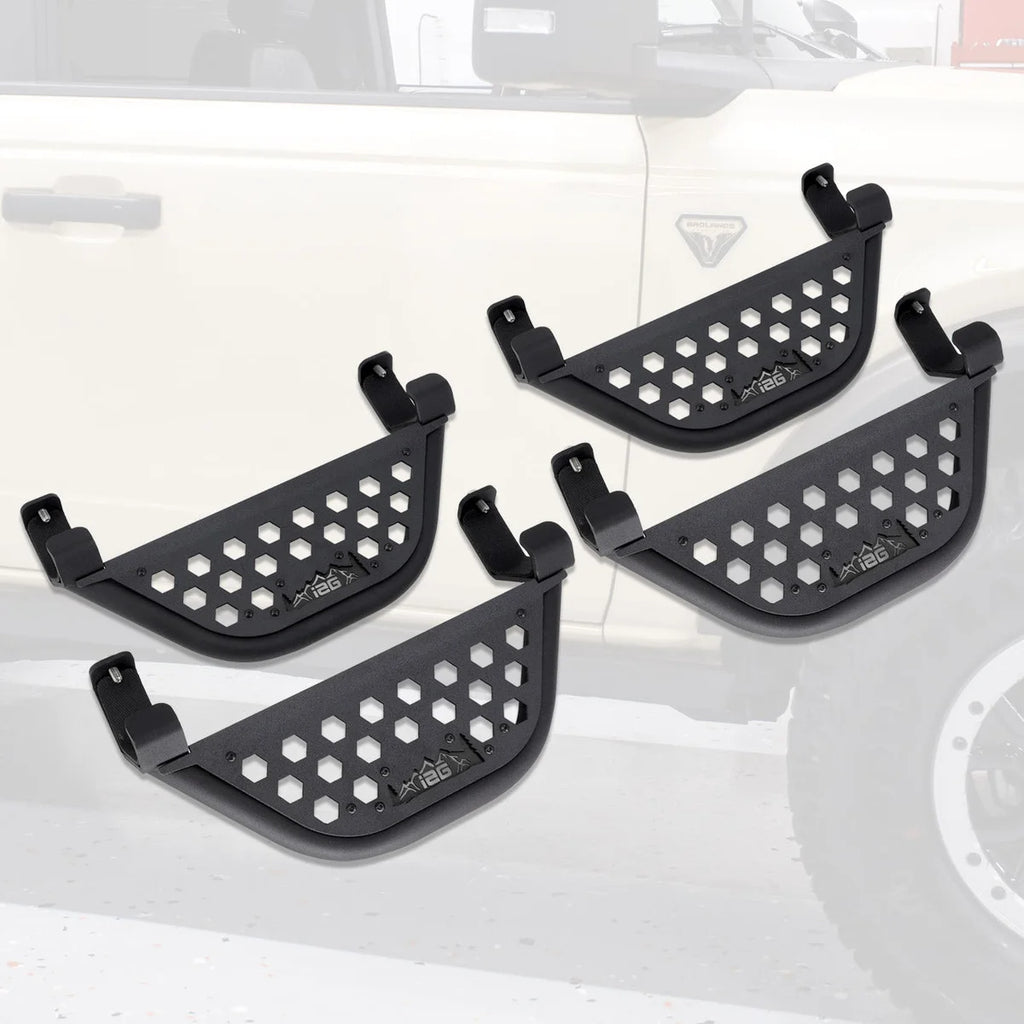 IAG Performance IAG V1 EZ-Step Add-on for 2021+ Ford Bronco 4 Door - Black Logo IAG-BDY-F2222BK - Main Product View