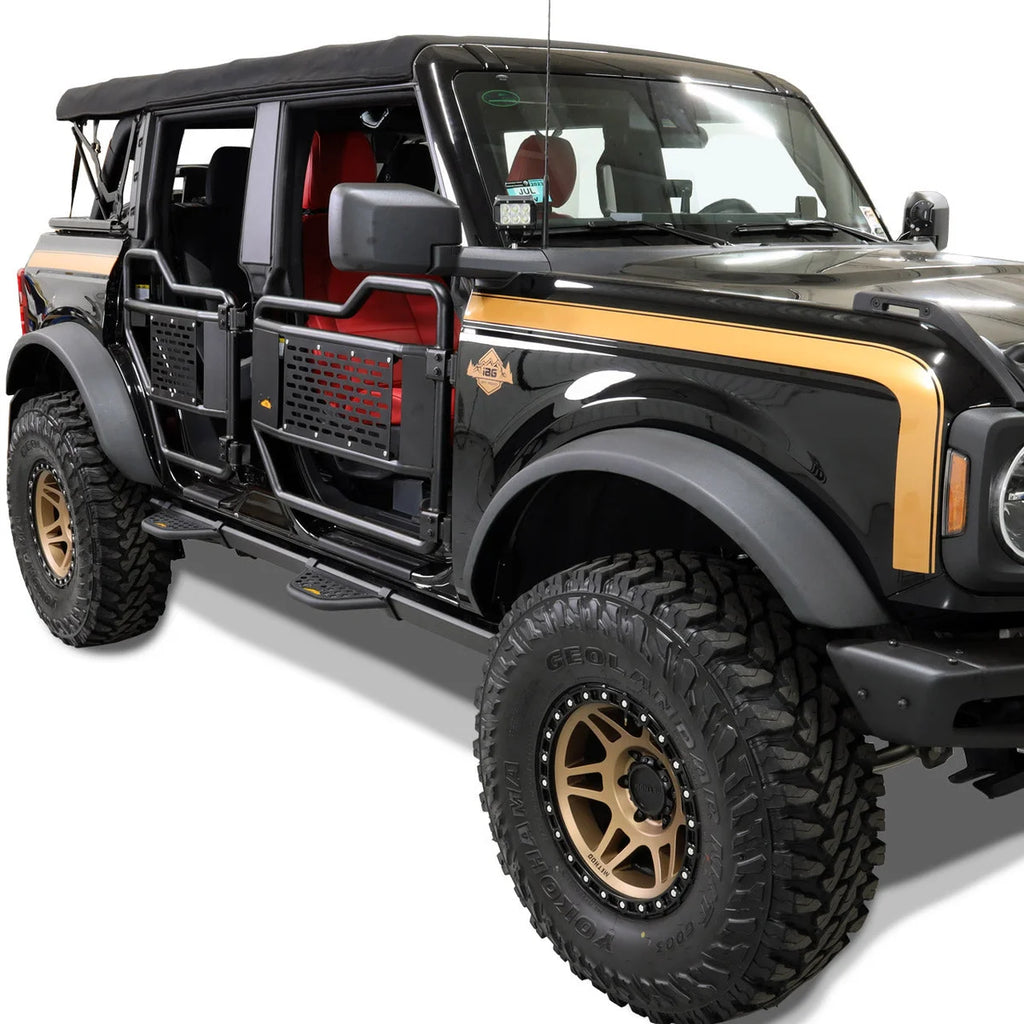 IAG Performance IAG V1 EZ-Step Add-on for 2021+ Ford Bronco 4 Door - Orange Logo IAG-BDY-F2222OR - Additional View 7