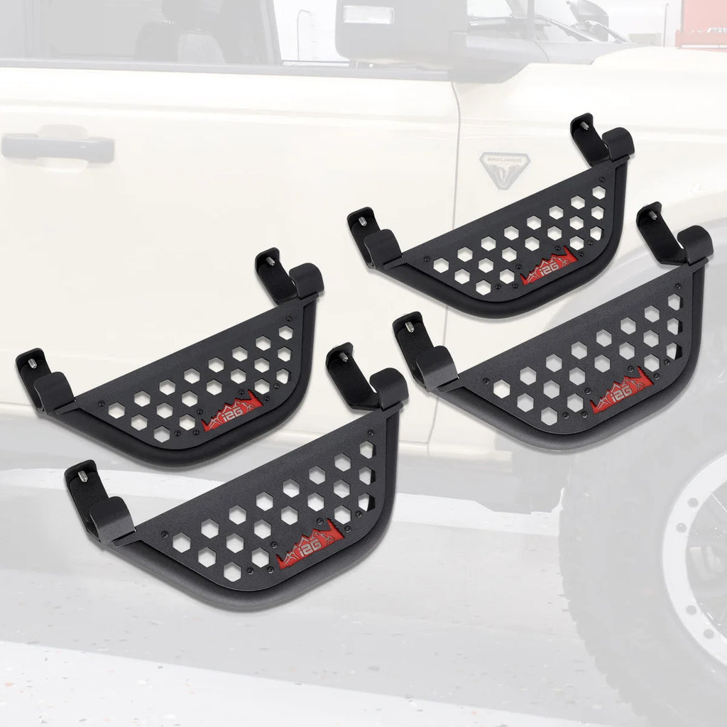 IAG Performance IAG V1 EZ-Step Add-on for 2021+ Ford Bronco 4 Door - Red Logo IAG-BDY-F2222RD - Main Product View