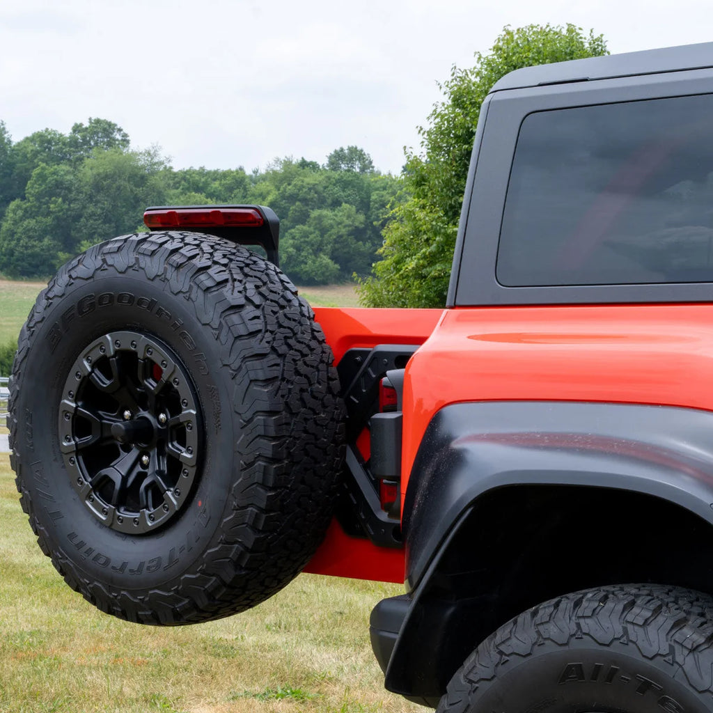 IAG Performance IAG X-Brace Tailgate Hinge Reinforcement for 22+ Bronco Raptor IAG-BDY-F3191 - Side View