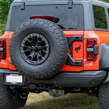 Load image into Gallery viewer, IAG Performance IAG X-Brace Tailgate Hinge Reinforcement for 22+ Bronco Raptor IAG-BDY-F3191 - Installation View