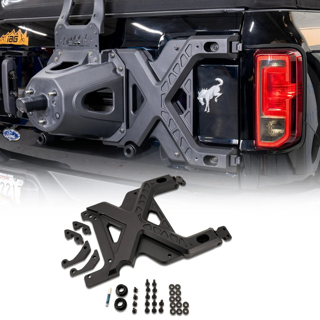 IAG Performance IAG X-Brace Tailgate Hinge Reinforcement for 22+ Bronco Sasquatch (Only) IAG-BDY-F3192 - Main Product View