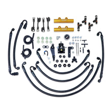 Load image into Gallery viewer, IAG Performance PTFE Flex Fuel Syst Kit w/ FIC Injectors, Aeromotive FPR, IAG Fuel Rails (Gold) IAG-AFD-2340GD - Main Prod...