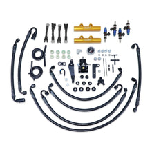 Load image into Gallery viewer, IAG Performance PTFE Flex Fuel Syst Kit w/ FIC Injectors, Aeromotive FPR, IAG Fuel Rails (Gold) IAG-AFD-2342GD - Main Prod...