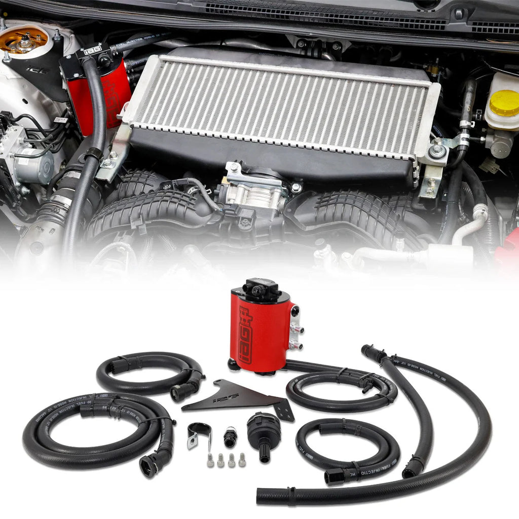 IAG Performance V3 Street Series Air / Oil Separator (AOS) For 2022 + WRX (Red) IAG-ENG-7183RD - Main Product View