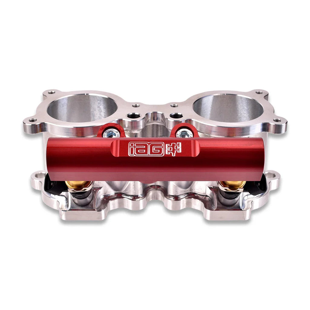 IAG Performance V3 Top Feed Fuel Rails (Red Finish) IAG-AFD-2102RD - Side View