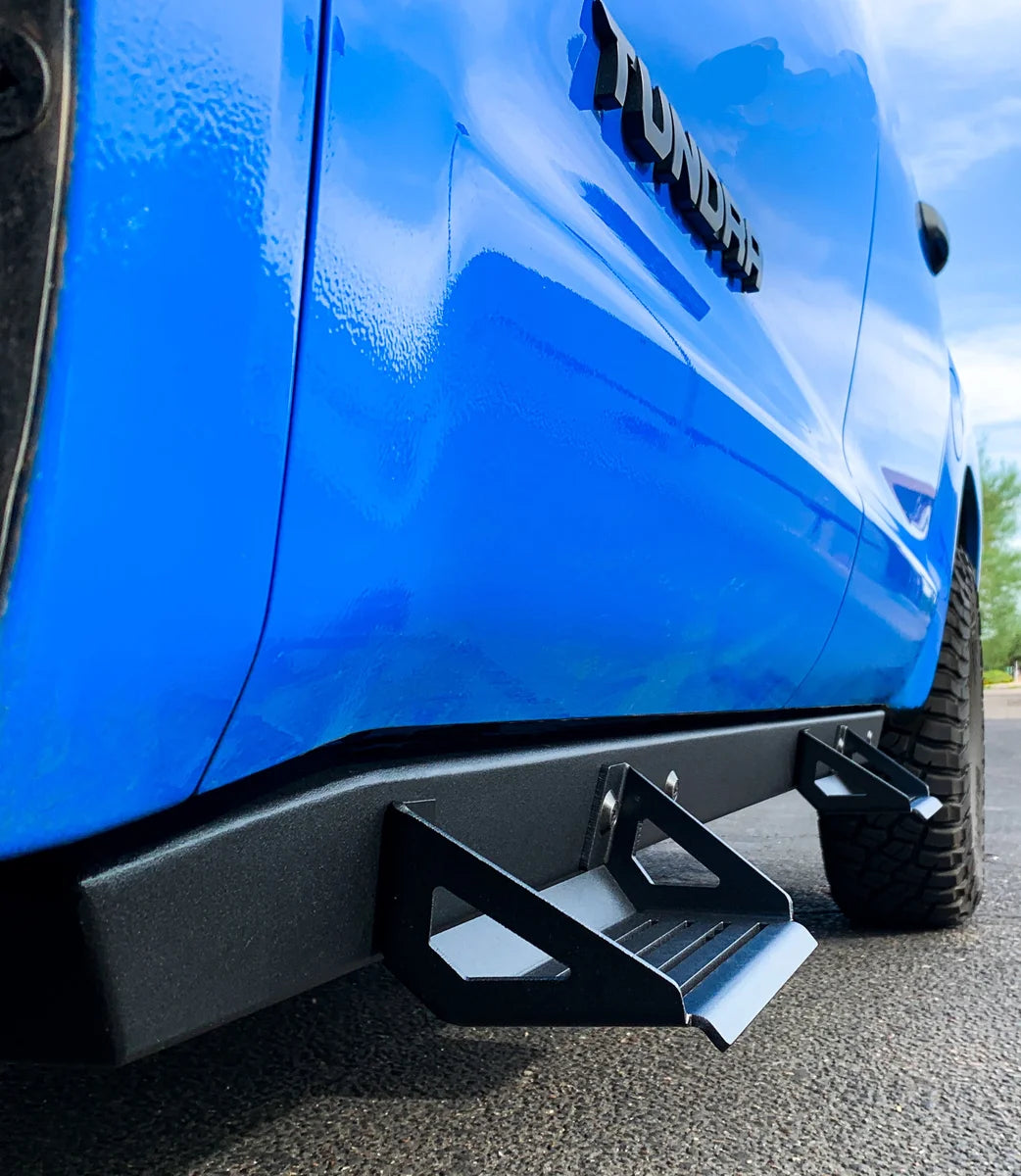 ICI Dual step, reinforced aluminum, black, rust free, bolt on 840121412951 - Back View