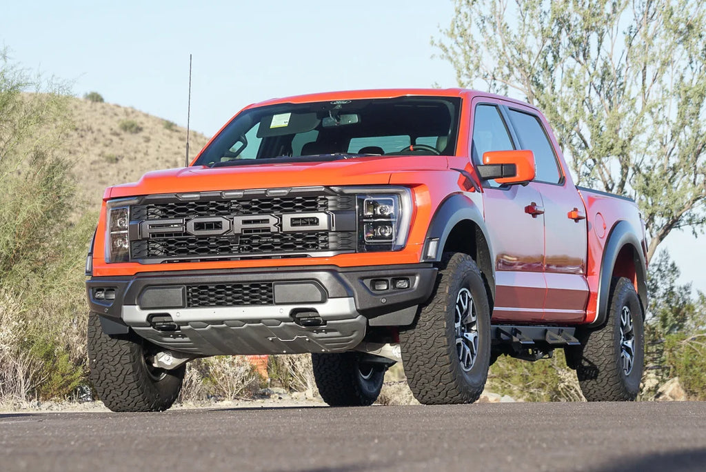ICI Dual step, reinforced aluminum, black, rust free, bolt on 840121412968 - Side View