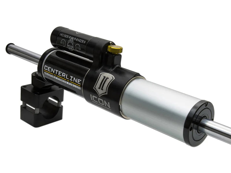 ICON 07-18 Jeep Wrangler JK Adj Thru Shaft Steering Stabilizer Kit - Back View