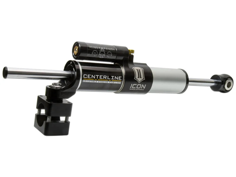 ICON 07-18 Jeep Wrangler JK Adj Thru Shaft Steering Stabilizer Kit - Installation View