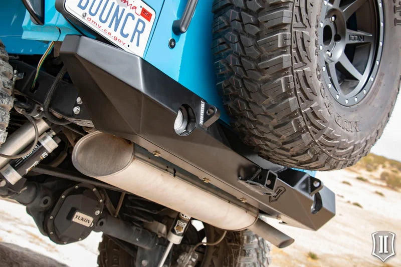 ICON 07-18 Jeep Wrangler JK Pro Series 2 Rear Bumper w/Hitch/Tabs - Back View