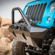Load image into Gallery viewer, ICON 07-18 Jeep Wrangler JK Pro Series Front Bumper Rec Winch Mount w/Bar/Tabs - Side View