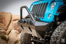 Load image into Gallery viewer, ICON 07-18 Jeep Wrangler JK Pro Series Front Bumper Rec Winch Mount w/Bar/Tabs - Side View