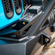 Load image into Gallery viewer, ICON 07-18 Jeep Wrangler JK Pro Series Front Bumper Rec Winch Mount w/Bar/Tabs - Installation View