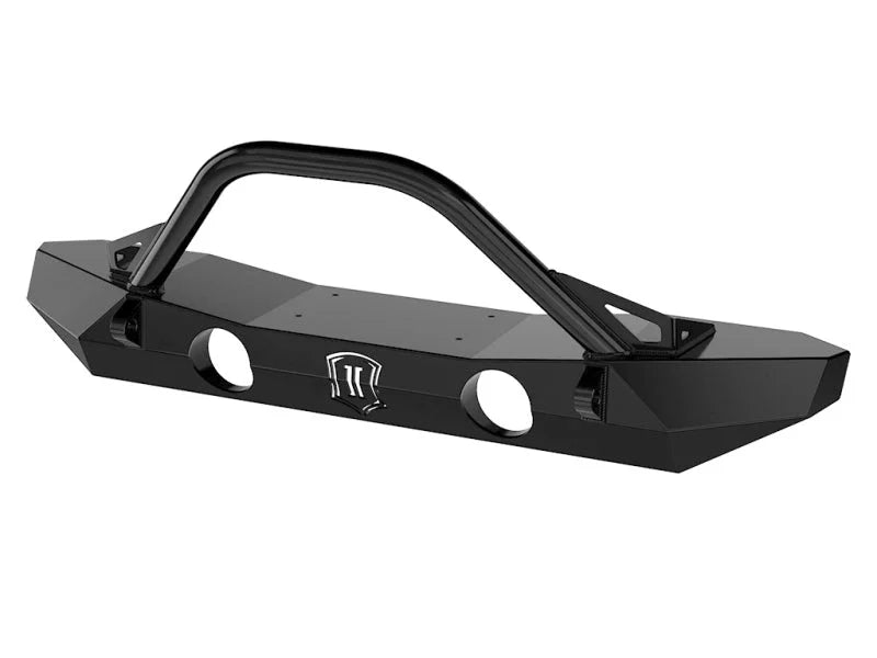ICON 07-18 Jeep Wrangler JK Pro Series Mid Width Front Bumper w/Bar/Tabs - Main Product View