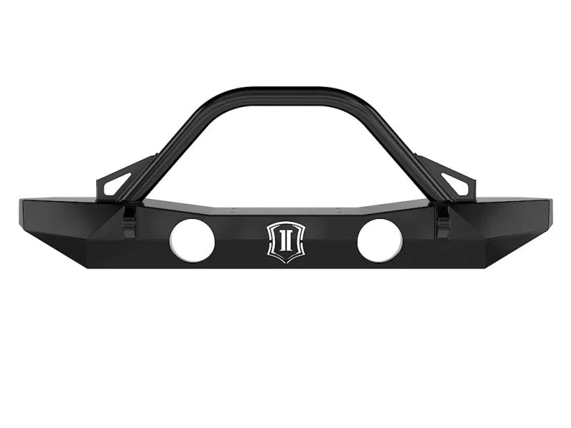 ICON 07-18 Jeep Wrangler JK Pro Series Mid Width Front Bumper w/Bar/Tabs - Detail View