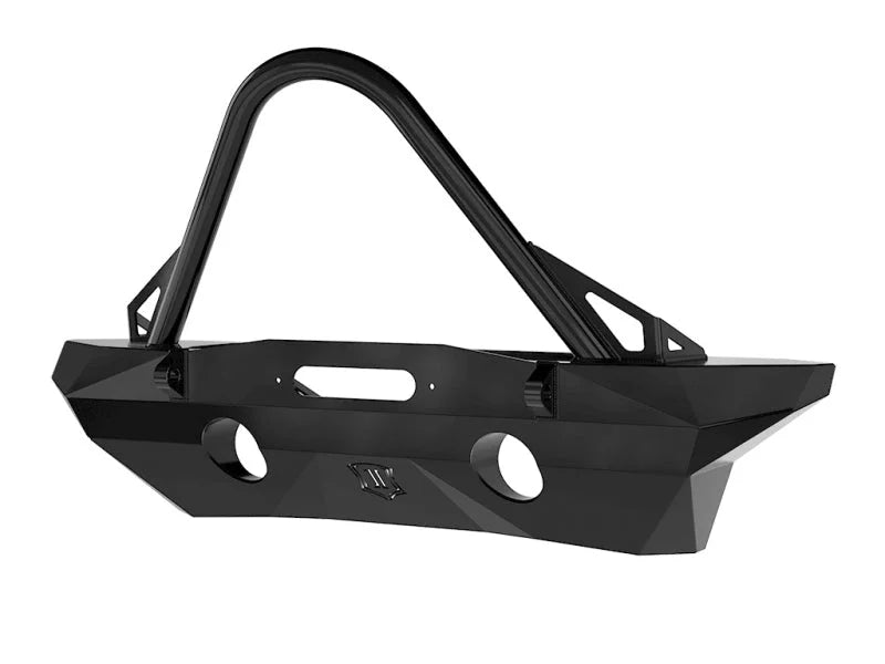 ICON 07-18 Jeep Wrangler JK Pro Series Mid Width Front Recessed Winch Bumper w/Stinger/Tabs - Side View