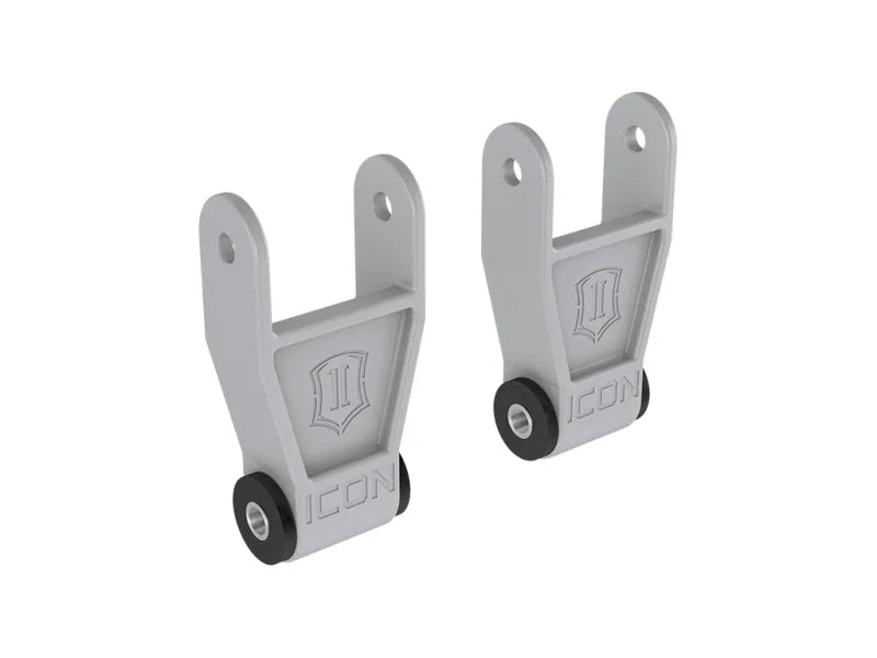 ICON 10-23 Ford F-Series Billet 1in Lowering Shackle Kit - Back View