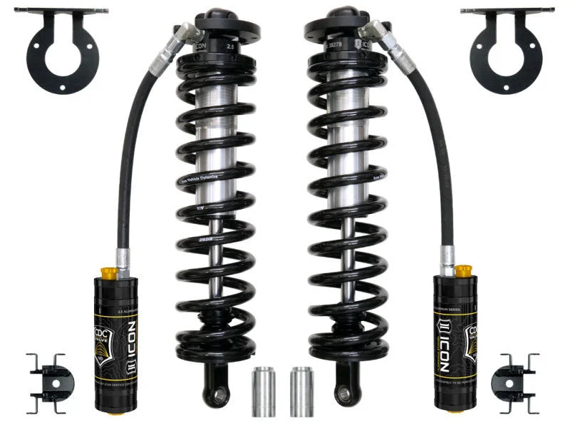 ICON 2005+ Ford F-250/F-350 Super Duty 4WD 4in 2.5 Series Shocks VS RR CDCV Bolt-In Conversion Kit - Side View