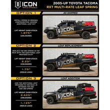 Load image into Gallery viewer, ICON 2005+ Toyota Tacoma Multi Rate RXT Leaf Pack w/Add In Leaf - Detail View