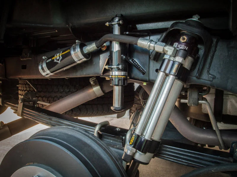 ICON 2005+ Toyota Tacoma Rear Hyd Bump Stop Kit - Side View