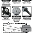 Load image into Gallery viewer, ICON 2007+ Toyota FJ / 2003+ Toyota 4Runner Non-ICON Upper Control Arm 1in Retrofit Delta Joint Kit - Installation View