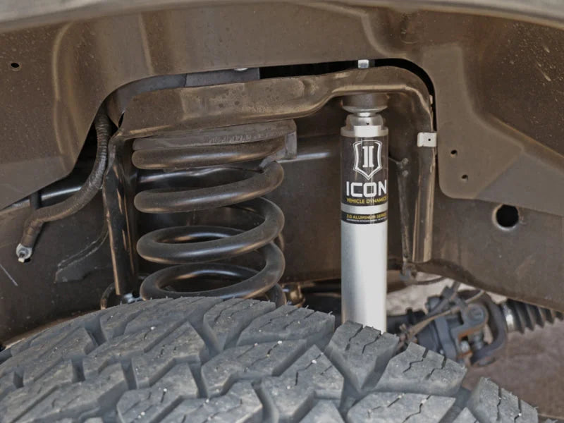 ICON 2014+ Ram 2500 4WD 2.5in Stage 1 Suspension System (Air Ride) - Side View