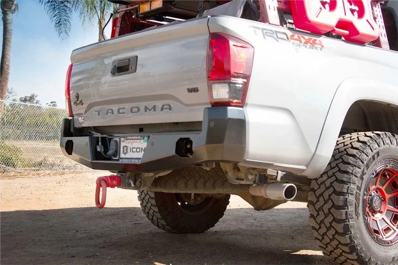 ICON 2016+ Toyota Tacoma Rear Impact Bumper - Side View