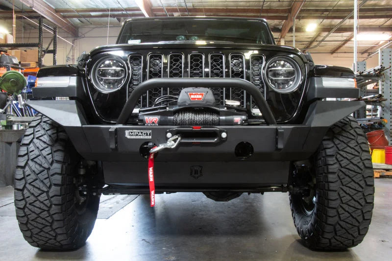 ICON 2018+ Jeep Wrangler JL / 2020+ JT Front Impact Bumper Full Width Wings - Side View