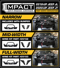 Load image into Gallery viewer, ICON 2018+ Jeep Wrangler JL / 2020+ JT Front Impact Bumper Full Width Wings - Detail View