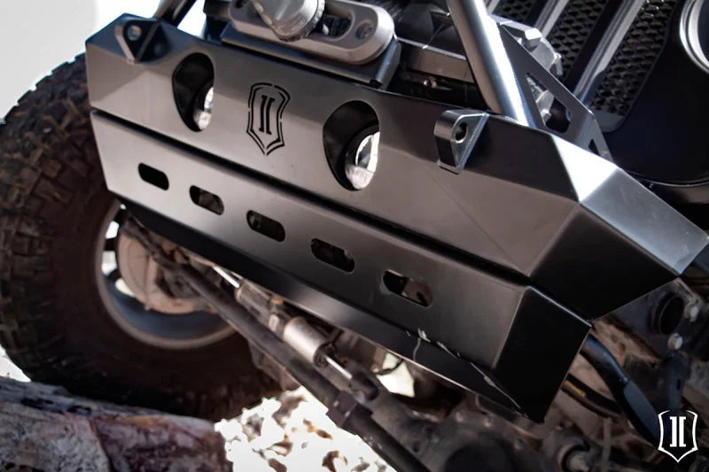 ICON 2018+ Jeep Wrangler JL / 2020+ JT  Front Pro-Series Bumper Skid - Back View