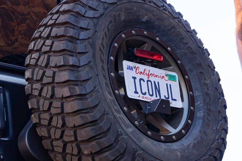 ICON 2018+ Jeep Wrangler JL License Relocation Kit - Side View